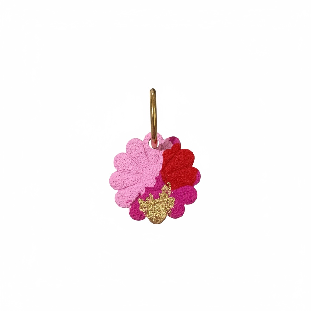 Pink Flower Patchwork Hoops