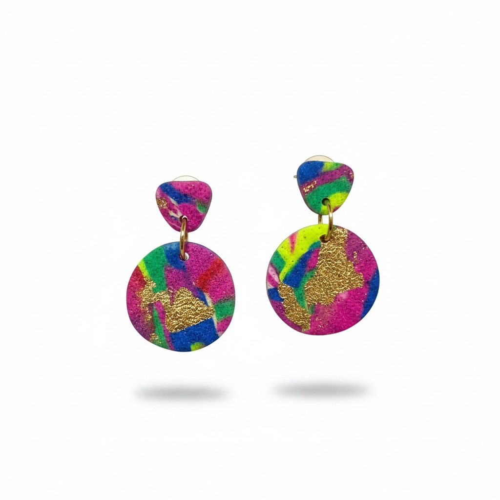 Rainbow Round Dangles
