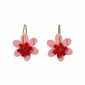 Pastel Pink and Red Flower Hoops