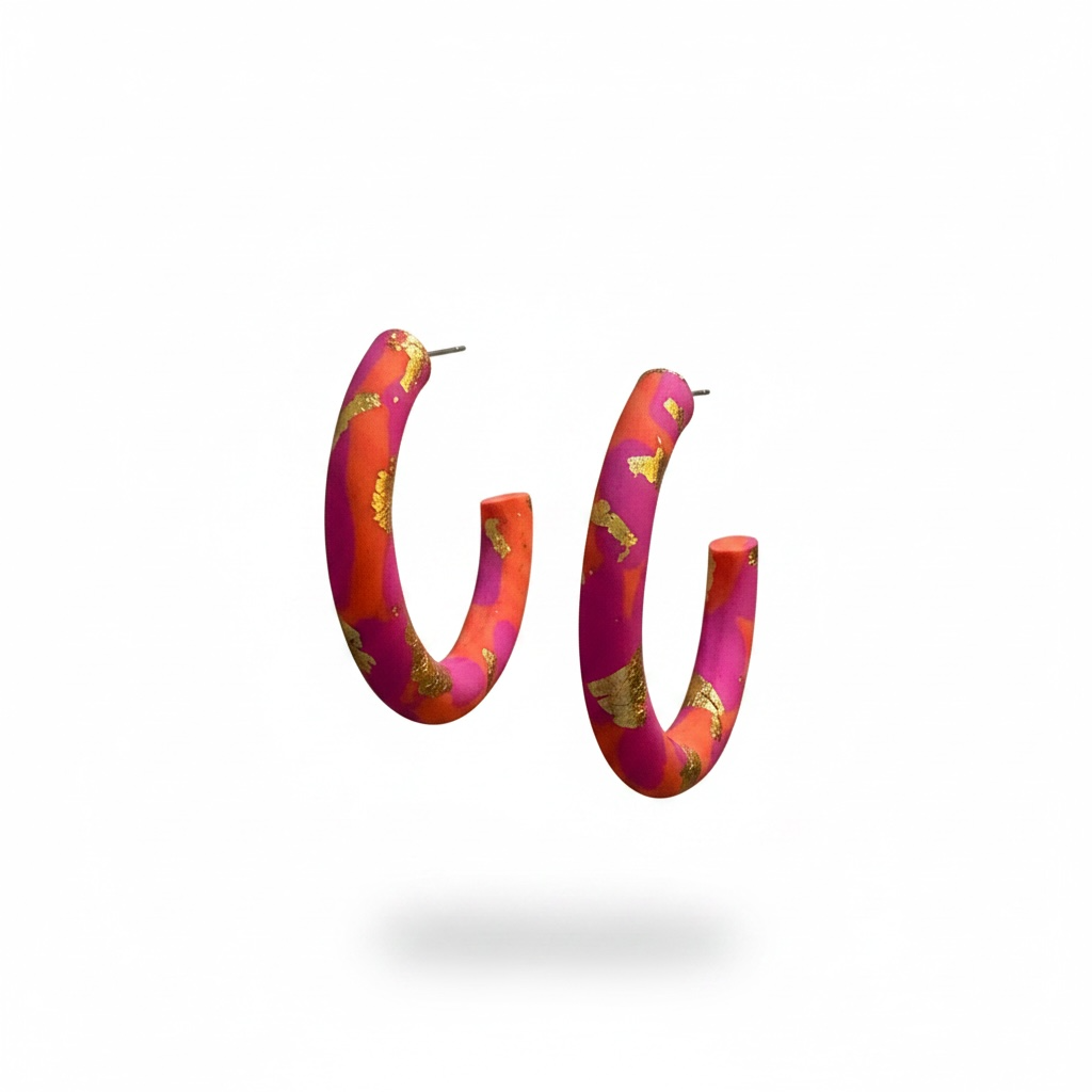 Pink Hoops Large