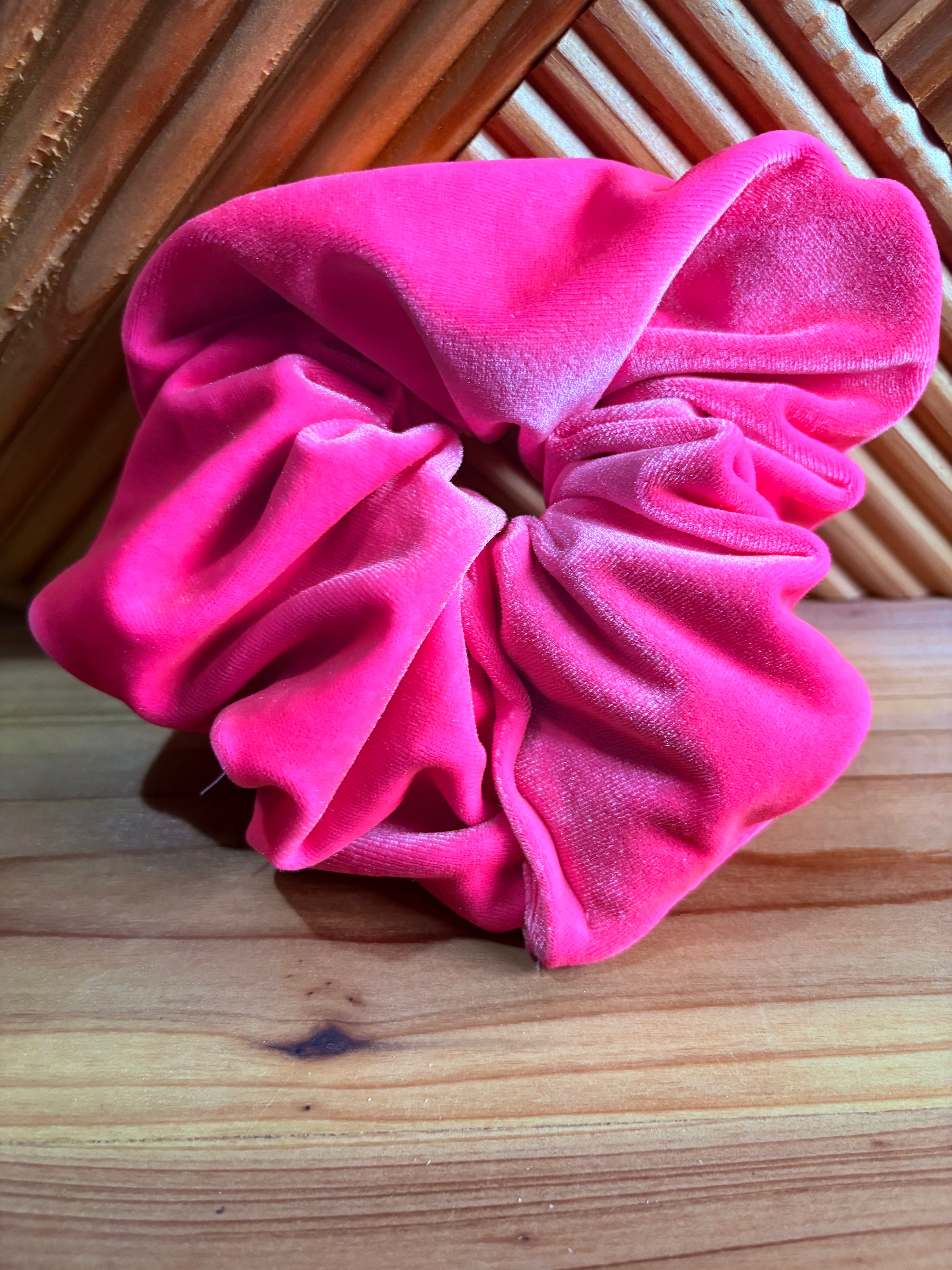 Pink Velvet Scrunchie