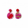 Pink Patchwork Dangles