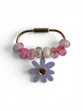 Purple Flower Bag Charm