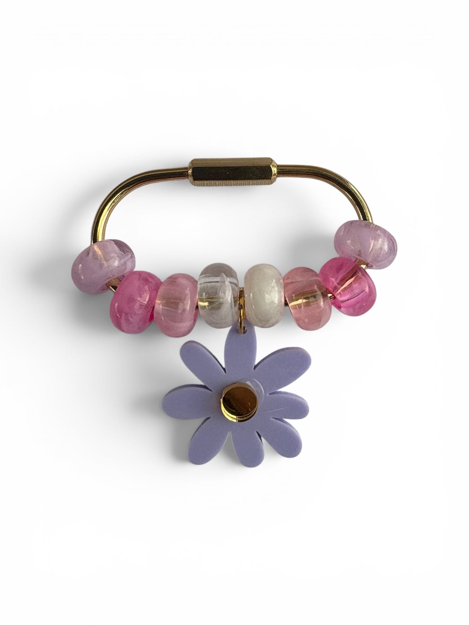 Purple Flower Bag Charm