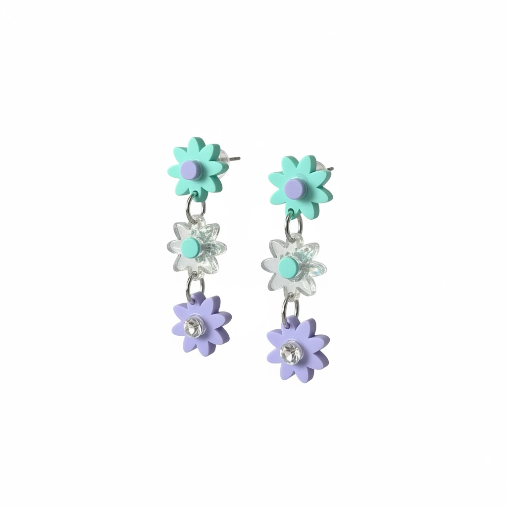 Trio Flower Dangles