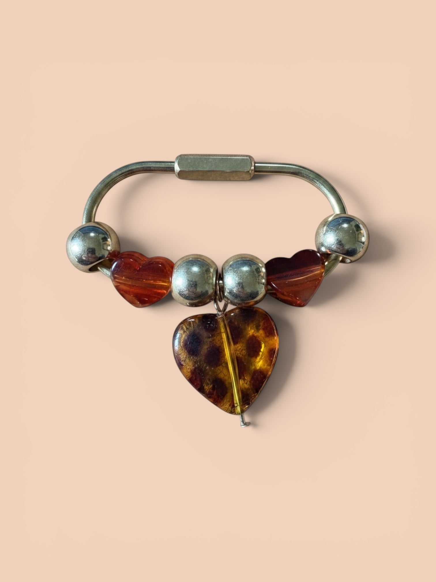 Gold and Amber Bag Charm