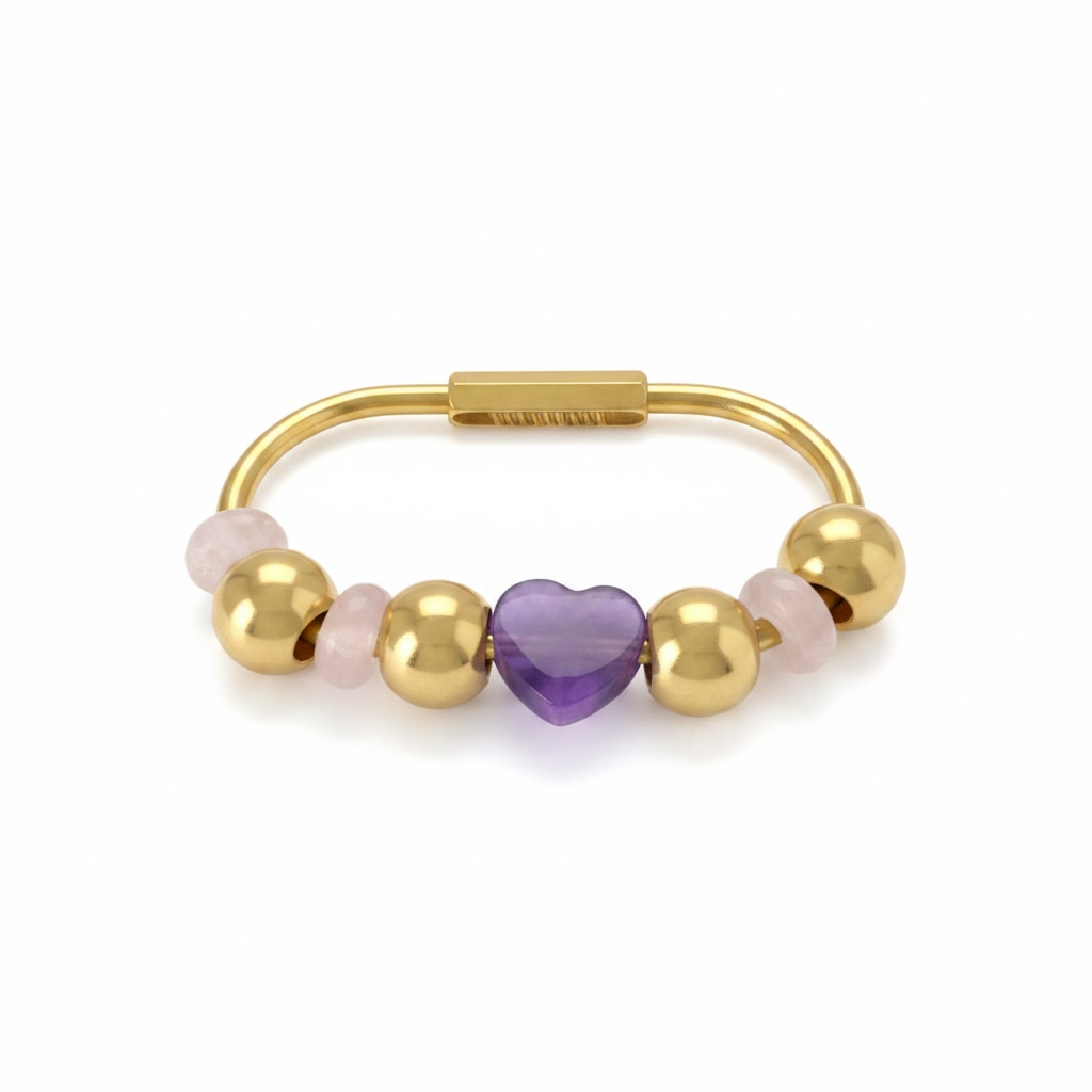 Purple and Pink Bag Charm